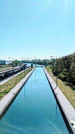 Scenic view of swimming pool against sky