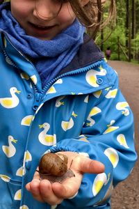 High angle view of siblings and woman
