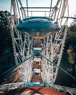 Low angle view of ferris wheel against sky