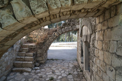 Stone wall of historical building