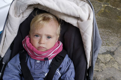 Portrait of cute boy in park