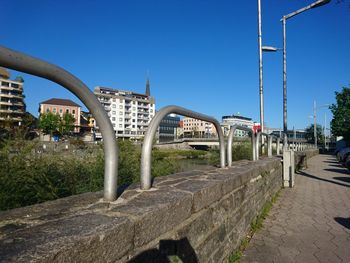 Built structure against clear blue sky