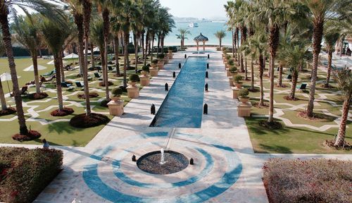 Panoramic view of cemetery