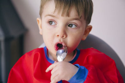 Close-up portrait of boy