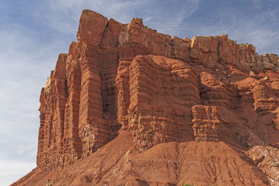 Egyptian temple on a sunny day in capitol reef national park in utah