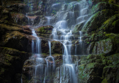 Scenic view of waterfall