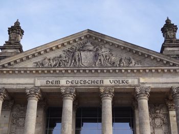 Low angle view of historical building