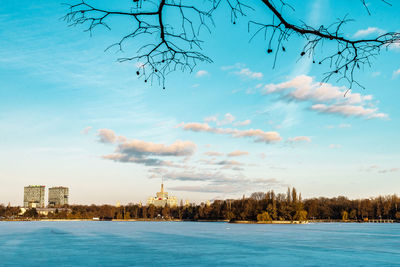 Scenic view of river against sky
