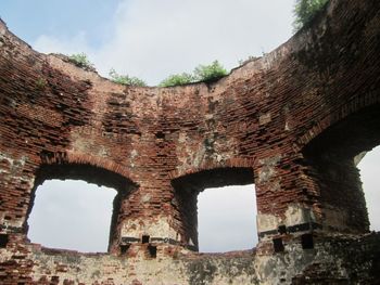 Low angle view of old ruin