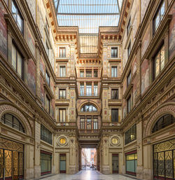 Low angle view of buildings in city