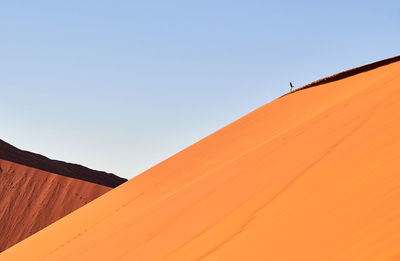 Low angle view of tent against clear sky