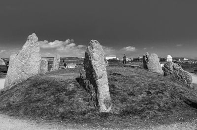 View of cemetery against sky