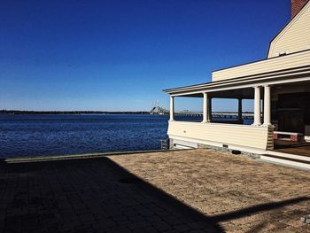 Built structure against clear blue sky