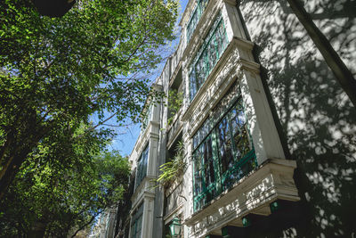 Low angle view of built structure against sky