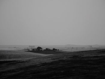Scenic view of agricultural landscape against sky