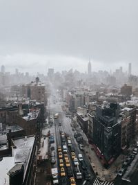 High angle view of city