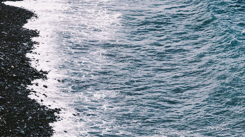 Close-up of wave splashing water