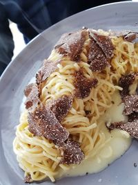 Close-up of food served in plate