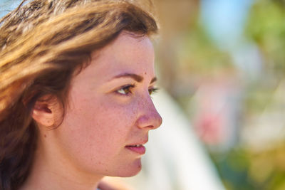 Close-up of young woman