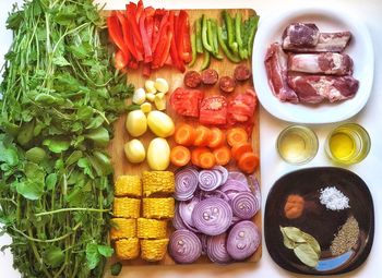 High angle view of multi colored candies