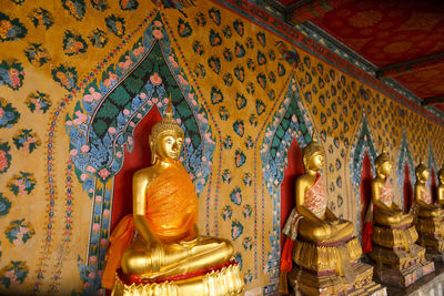 Statue of buddha in temple building