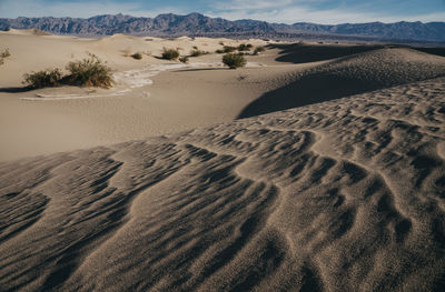 Scenic view of desert against sky