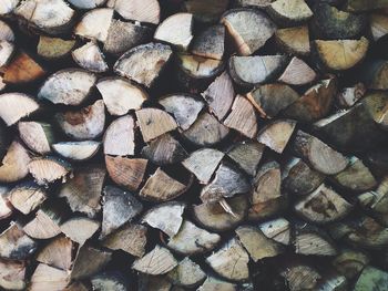 Full frame shot of firewood