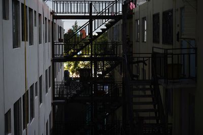 Elevated walkway in city