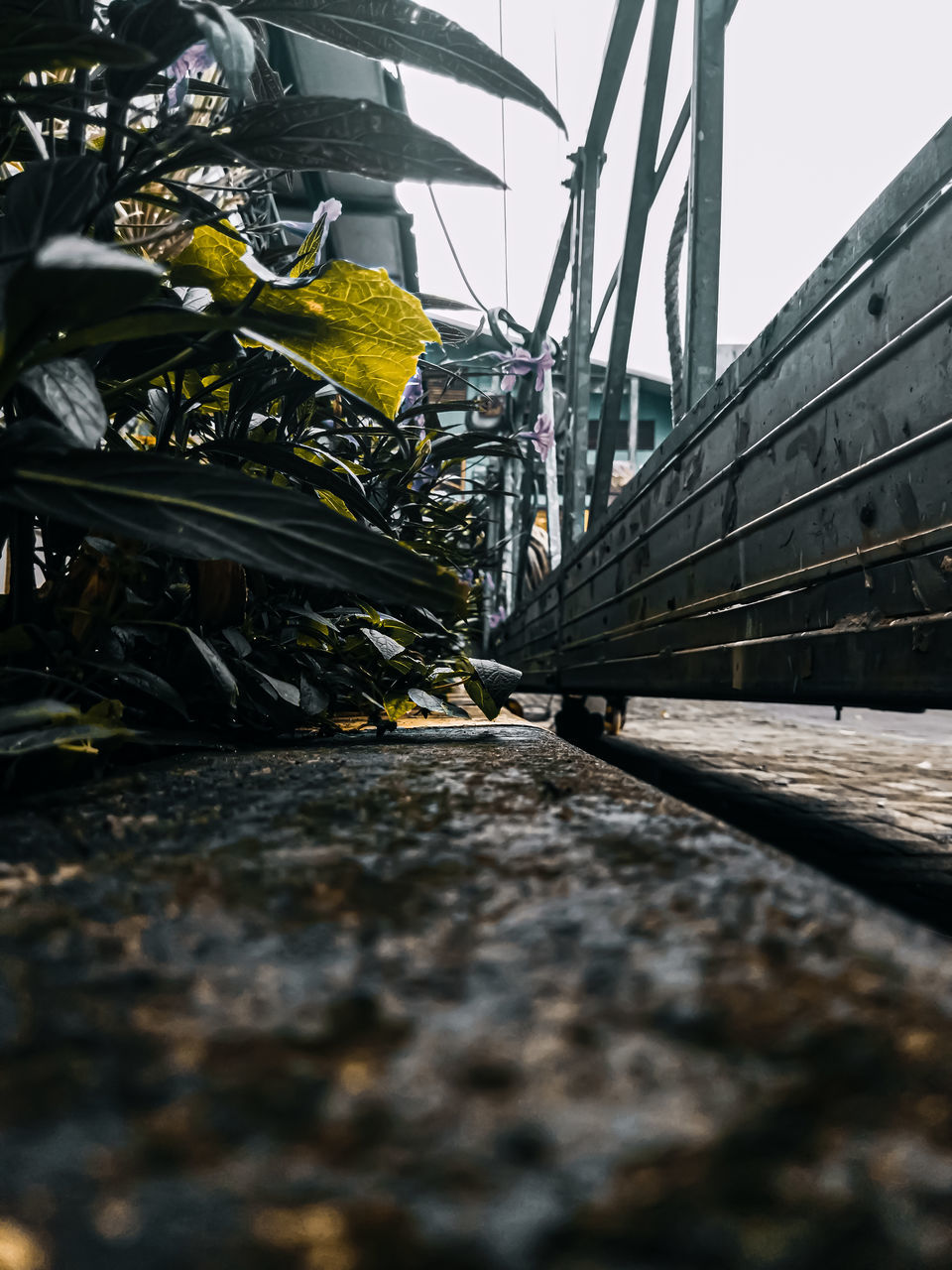 SURFACE LEVEL OF BRIDGE AGAINST SKY