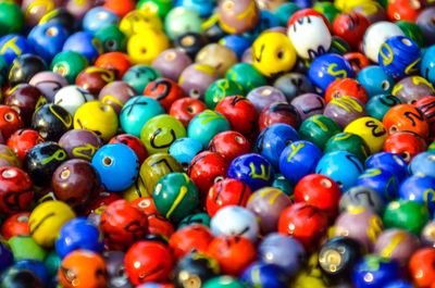 Close-up of colorful buttons