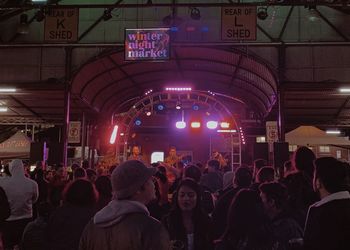 Group of people at music concert