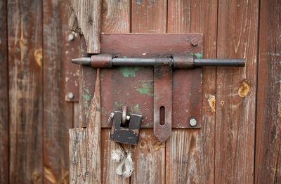 Close-up of closed door