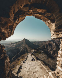 Scenic view of mountain against sky