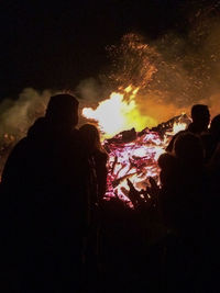 Full length of woman in dark room