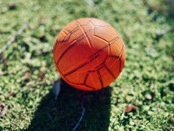 Basketball on field