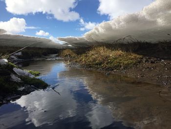 Scenic view of river against sky