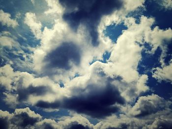 Low angle view of clouds in sky