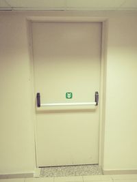 Closed door of building