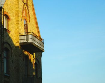 Old building against blue sky