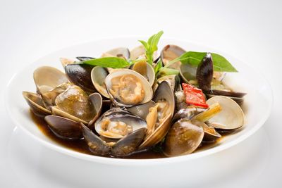 Close-up of soup in bowl