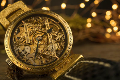 Close-up of wristwatch