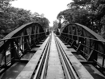 Footbridge over railroad tracks