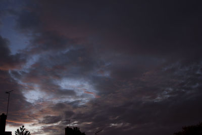 Low angle view of dramatic sky