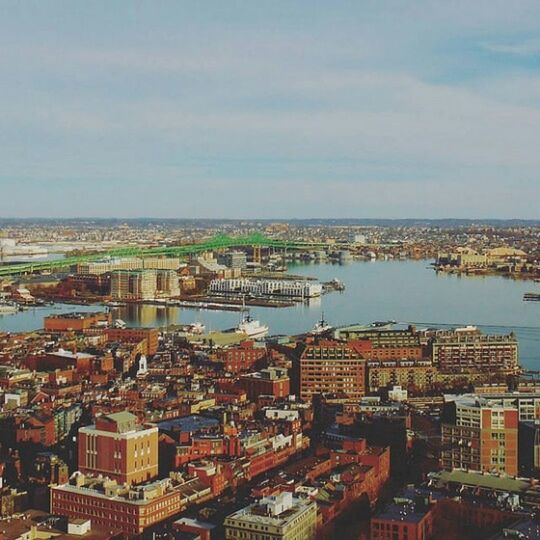 HIGH ANGLE VIEW OF CITYSCAPE