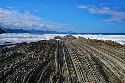 Panoramic view of beach against sky