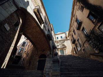 Low angle view of buildings against sky