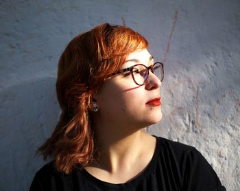 Portrait of a redhead young woman