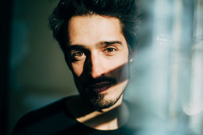 Close-up portrait of young man