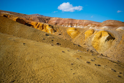 Scenic view of desert against sky