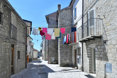 A characteristic street of castiglione messer marino, a village in the abruzzo, italy.